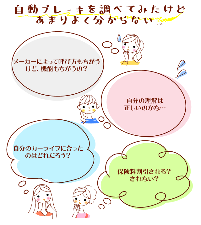 自動ブレーキを調べてみたけどあまりよく分からない